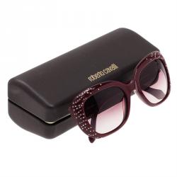 Pre Owned Roberto Cavalli Red Swarovski Crystal Embellished Altair Sunglasses