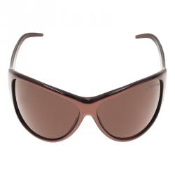 Roberto Cavalli Metallic Brown Anticlea Wrap Around Sunglasses