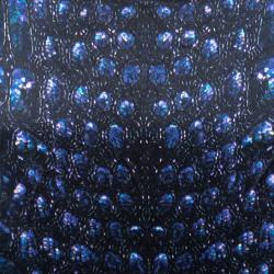 Pre Owned تنورة ماكسي روبرتو كافالي حرير مطبوع متعدد الألوان بكشكشة مزينة M