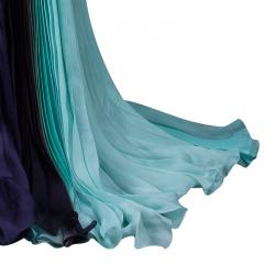 Pre Owned فستان روبرتو كافالي بليس شيفون بفتحات M