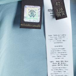 Pre Owned فستان روبرتو كافالي بليس شيفون بفتحات M