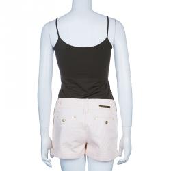 Pre Owned Roberto Cavalli Blush Pink Denim Shorts M