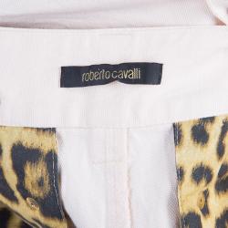 Pre Owned Roberto Cavalli Blush Pink Denim Shorts M