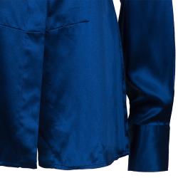 Pre Owned بلوزة روبرتو كافالي ستان أزرق M