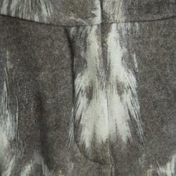 Pre Owned تنورة ماكسي روبرتو كافالي صوف مطبوع متعدد الألوان واسعة M