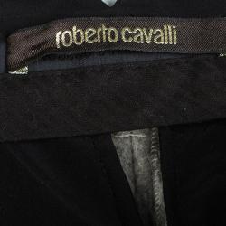 Pre Owned تنورة ماكسي روبرتو كافالي صوف مطبوع متعدد الألوان واسعة M