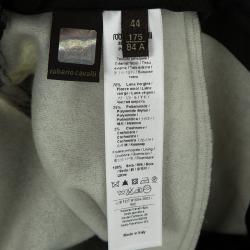 Pre Owned تنورة ماكسي روبرتو كافالي صوف مطبوع متعدد الألوان واسعة M