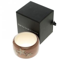 مملوكة مسبقًا Roberto Cavalli Crystal Star Brown Resin Wide Cuff Bangle 20cm