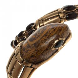 Pre Owned سوار روبرتو كافالي ثعبان ذهبية اللون