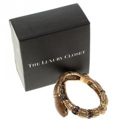 Pre Owned سوار روبرتو كافالي ثعبان ذهبية اللون