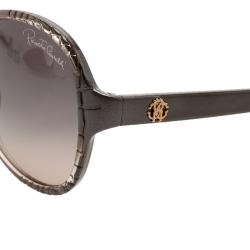 Pre Owned Roberto Cavalli Maria 726 Glitter Grey Panthos Sunglasses