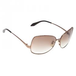 Pre Owned Roberto Cavalli Brown Menta Square Sunglasses