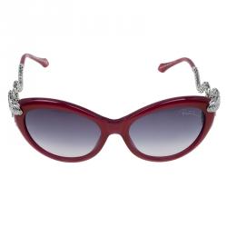مملوكة مسبقًا Roberto Cavalli Red Menkab Serpent Cat Eye Sunglasses