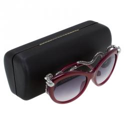 مملوكة مسبقًا Roberto Cavalli Red Menkab Serpent Cat Eye Sunglasses