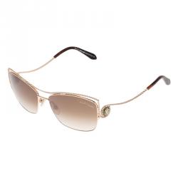 Pre Owned Roberto Cavalli Gold Vahanga Cat Eye Sunglasses