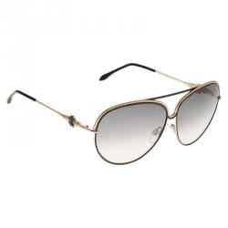 Pre Owned Roberto Cavalli Black and Gold Tureia Sunglasses