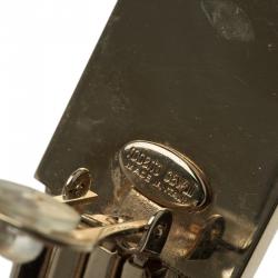 Pre Owned Roberto Cavalli Black Baguette Crystals Drop Earrings