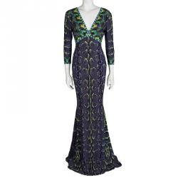 multicolor long sleeve maxi dress