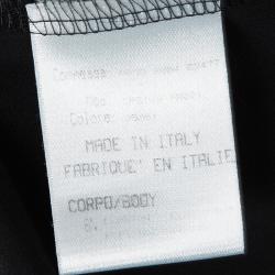 Roberto Cavalli Black Silk Halter Neck High Low Corset Gown L