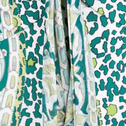 مملوكة مسبقًا فستان روبرتو كافالي مطبوع متعدد الألوان برباط مزين S