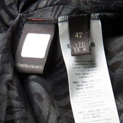 Pre Owned فستان لف روبرتو  بلا أكمام حرير مطبوع متعدد الألوان M