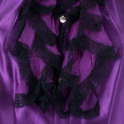 مملوكة مسبقًا Roberto Cavalli Purple Sleeveless Top M