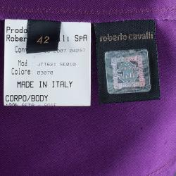 مملوكة مسبقًا Roberto Cavalli Purple Sleeveless Top M