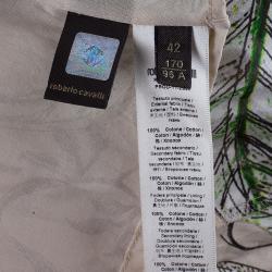 Pre Owned فستان روبرتو كافالي قطن بطيات ماكسي M