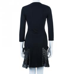 Pre Owned Roberto Cavalli Black Animal Printed Dress M