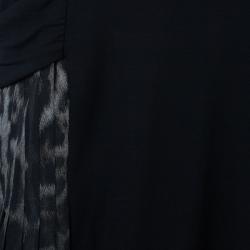 Pre Owned Roberto Cavalli Black Animal Printed Dress M