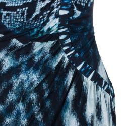 Pre Owned فستان روبرتو كافالي نقوش جلد الحية M