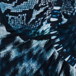 Pre Owned فستان روبرتو كافالي نقوش جلد الحية M