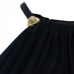 Pre Owned بلوزة روبرتو كافالي سوداء بتفاصيل ذهبية S