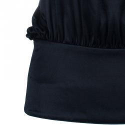 Pre Owned بلوزة روبرتو كافالي سوداء بتفاصيل ذهبية S