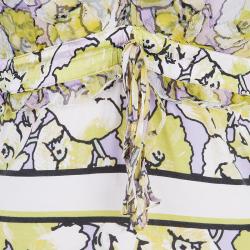 Pre Owned Roberto Cavalli Yellow Multicolor Top M