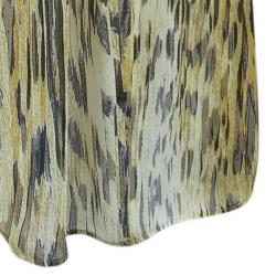 Pre Owned Roberto Cavalli Brown Animal Print Silk Kaftan L