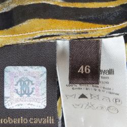 Pre Owned Roberto Cavalli Brown Animal Print Silk Kaftan L