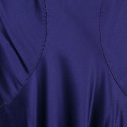 مملوكة مسبقًا تنورة طويلة روبرتو كافالي حرير أرجواني M