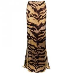 Pre Owned Roberto Cavalli Animal Print Maxi Skirt L