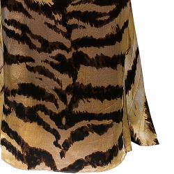 Pre Owned تنورة ماكسي روبرتو كافالي نقشة فهد L