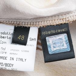 Pre Owned تنورة ماكسي روبرتو كافالي نقشة فهد L