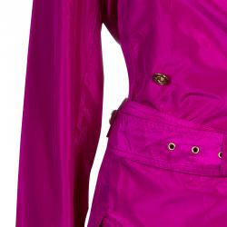 Pre Owned Roberto Cavalli Pink Silk Coat M