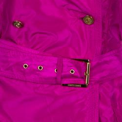 Pre Owned Roberto Cavalli Pink Silk Coat M