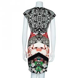 Pre Owned Roberto Cavalli Floral Jersey Dress M