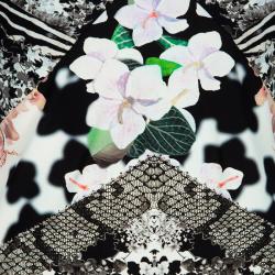 Pre Owned Roberto Cavalli Floral Jersey Dress M