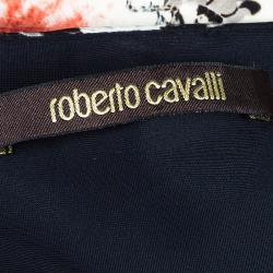 Pre Owned Roberto Cavalli Floral Jersey Dress M