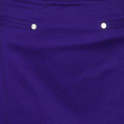Pre Owned Roberto Cavalli Purple A-Line Maxi Skirt M