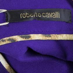 Pre Owned Roberto Cavalli Purple A-Line Maxi Skirt M