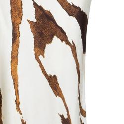 Pre Owned Roberto Cavalli Animal Print Silk Maxi Skirt S