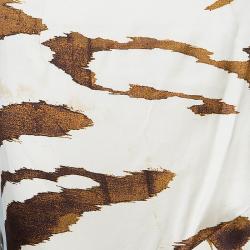 Pre Owned Roberto Cavalli Animal Print Silk Maxi Skirt S